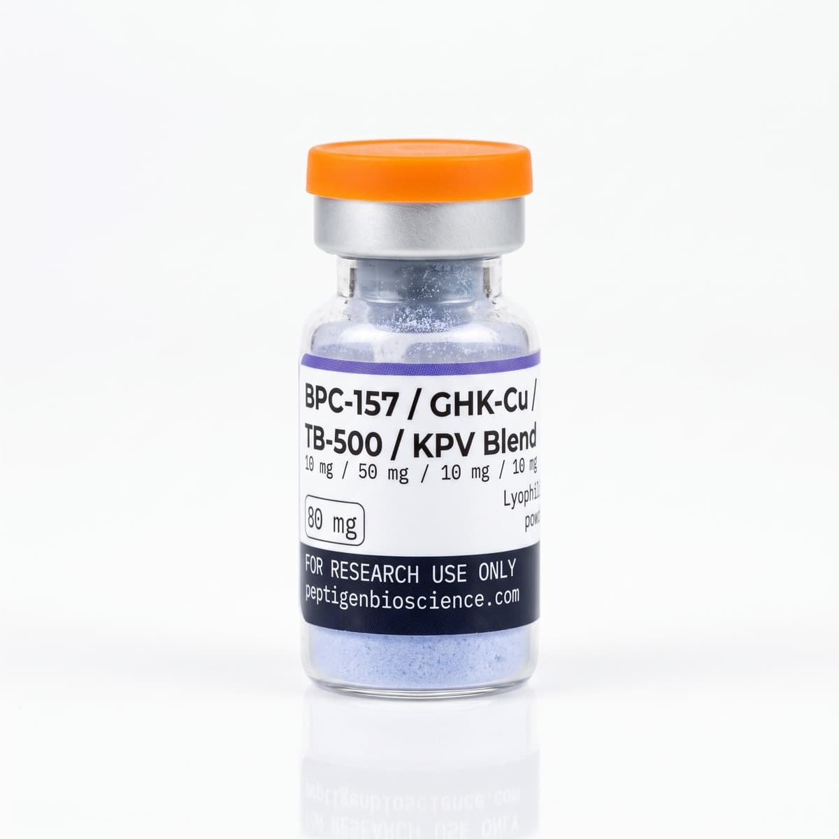 KLOW 80 mg, 3 ml glass vial with Peptigen Bioscience label